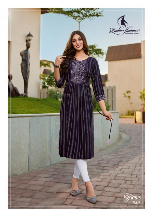 Ladies Flavour Status Designer Nyra Cut Kurti Collection